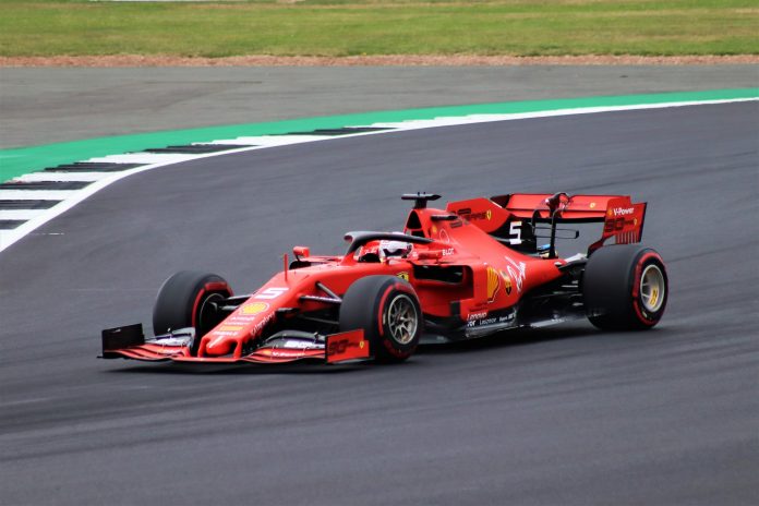 Ferrari F1 car driven by Sebastian Vettel